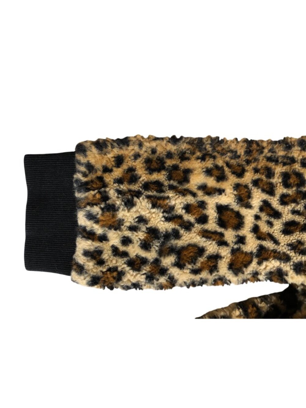 Zara Trafaluc Leopard Print Sweatshirt Womens M Faux Fur Pullover Top Shirt - Picture 6 of 8